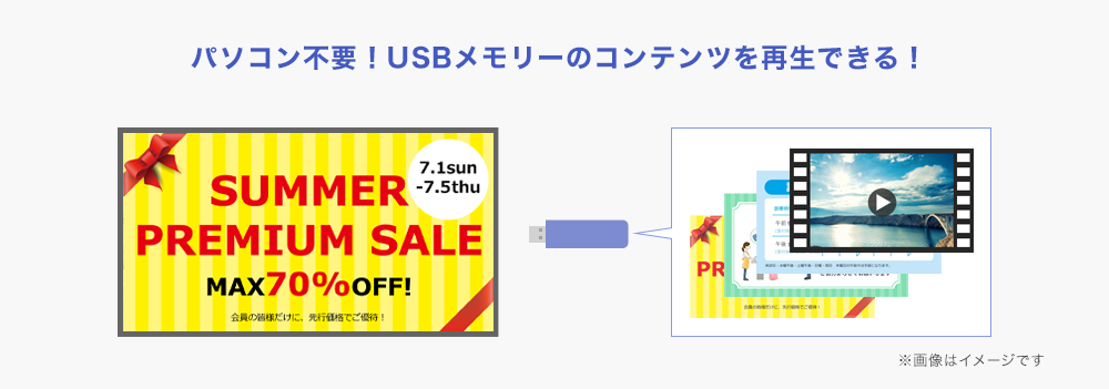 メモリー内のコンテンツを再生できる！メディアプレーヤー機能