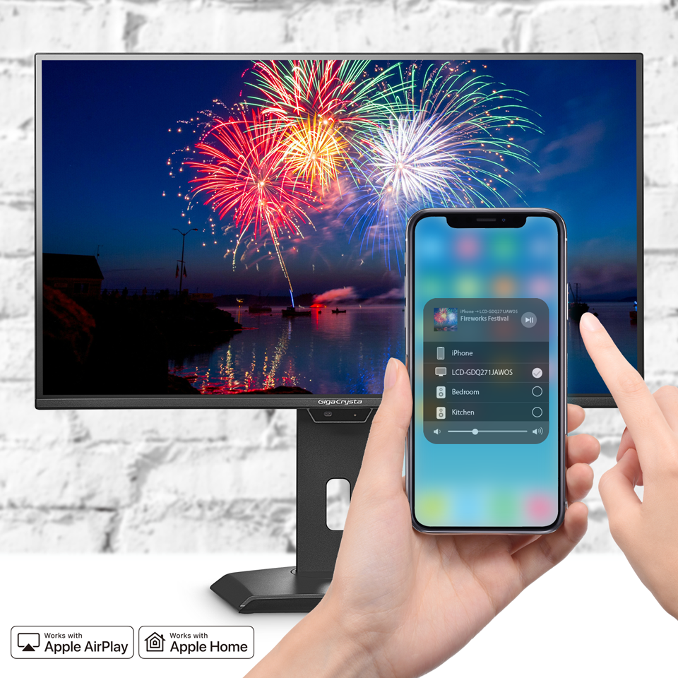 スマホの画面もワイヤレスで映し出せる