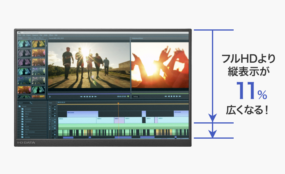 16型大画面＆WUXGA解像度で資料もWebも見やすい！