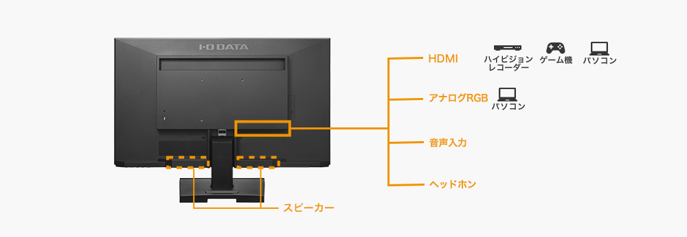 PC/タブレット ディスプレイ LCD-AH241XDB-B | 個人向けワイドモデル | IODATA アイ・オー・データ機器