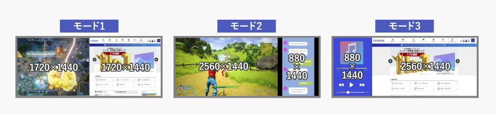 3種類のモードに対応