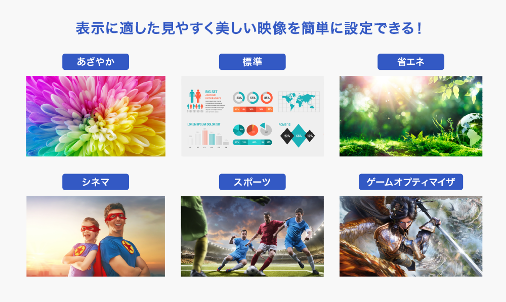 画面もサウンドもお好みで！