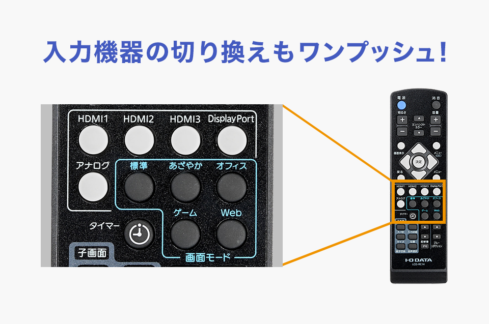 リモコンでダイレクトに操作