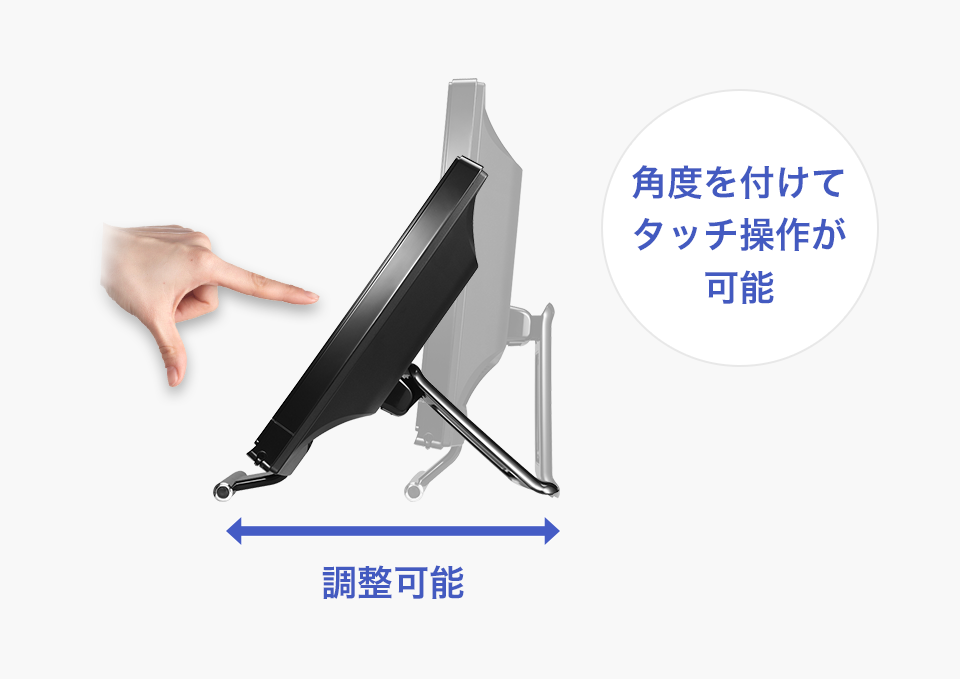 両面の角度を柔軟に調整可能