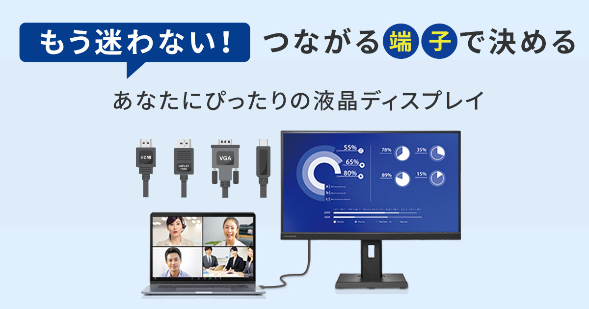 もう迷わない！つながる端子で決める。あなたにぴったりの液晶