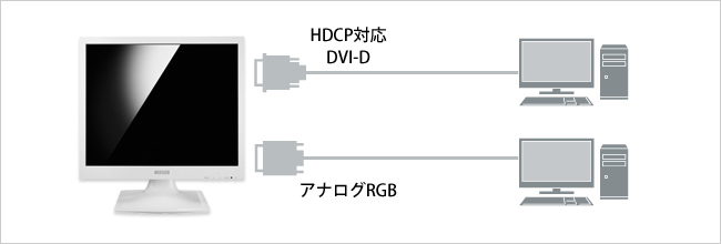HDCP対応DVI-D・アナログRGB両対応