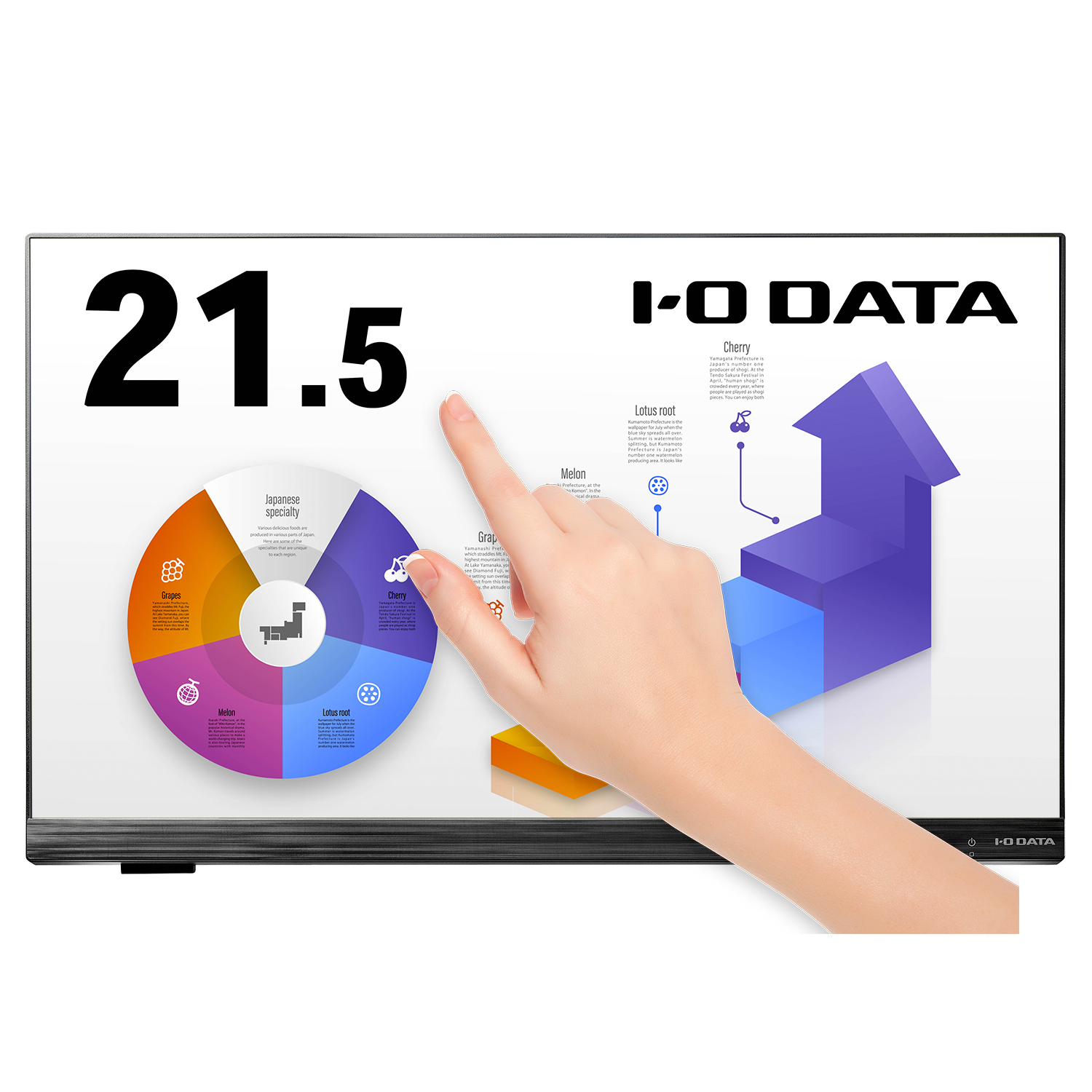 LCD-MF224FDB-T2/UE | 10点マルチタッチ対応 21.5型 ワイド液晶
