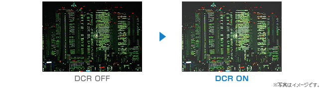 DCR（輝度自動調整機能）で10000:1の高コントラストを実現。メリハリのある映像を楽しめる