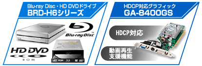 アイオーなら、市販Blu-rayタイトル再生に最適なBlu-rayドライブとグラフィックボードを同時ラインナップ！