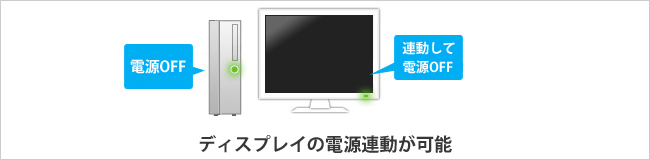 電源の連動が可能