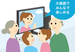 大画面なら家族みんなで楽しめる！