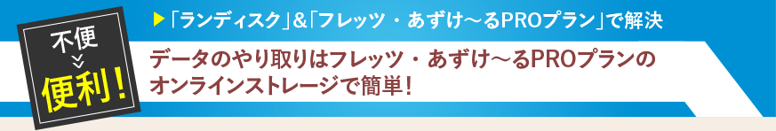 データのやり取りはフレッツ・あずけ～るPROプランのオンラインストレージで簡単！