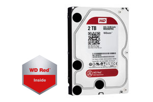 WD社の高信頼NAS用ハードディスク「WD Red」を採用
