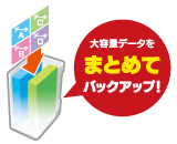 大容量データをまとめてバックアップ！