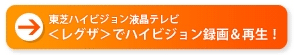 東芝ハイビジョン液晶テレビ＜レグザ＞でハイビジョン録画&再生！