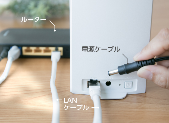 設置はケーブル2本だけ