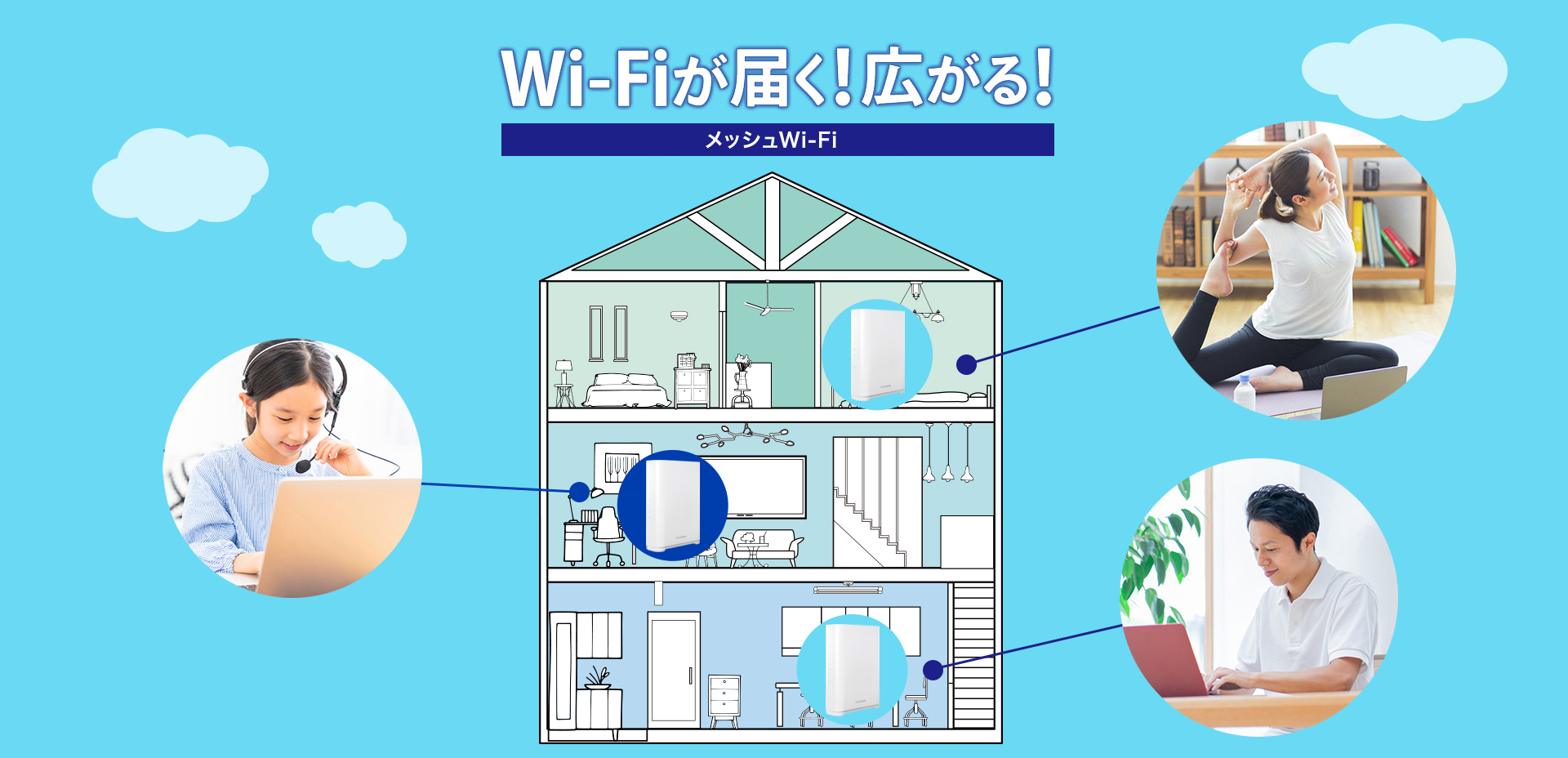 Wi-Fi電波の中継機