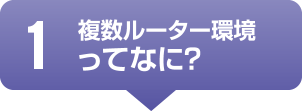 1 複数ルーター環境ってなに？