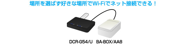 場所を選ばず好きな場所でWi-Fiでネット接続できる