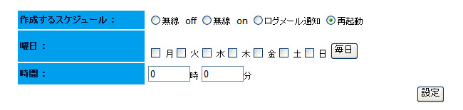 スケジュール動作