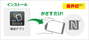 NFC搭載スマホなら「かざす」だけの「NFCコネクト」