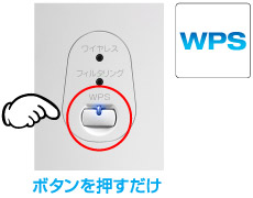 無線LAN設定方式「WPS」に対応