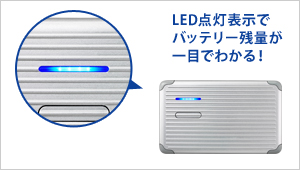 バッテリー残量 LED表示