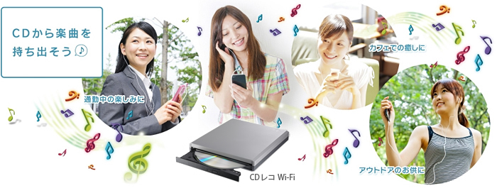 CDレコ Wi-Fi（CDRI-W24AIC） | 周辺機器 | IODATA アイ・オー・データ機器
