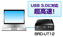 USB 3.0に対応、超高速！