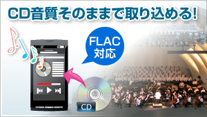 CD音質そのままで取り込める