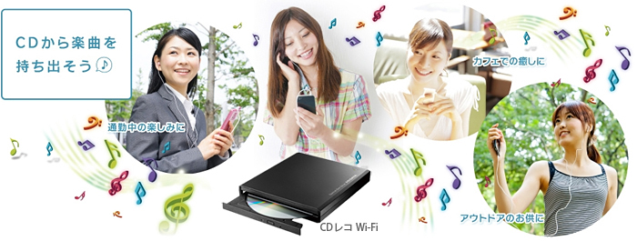 CDレコ Wi-Fi（CDRI-W24AI） | 周辺機器 | IODATA アイ・オー・データ機器
