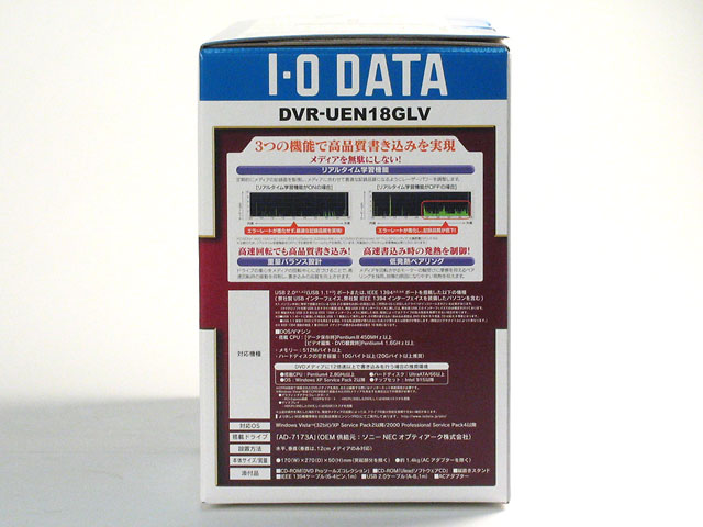 DVR-UN18GLVシリーズ 仕様 | ポータブルDVDドライブ | アイ