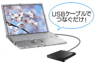 USBケーブルでつなぐだけ！