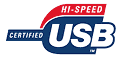 USB 2.0 Hi-speedロゴ認証取得済み