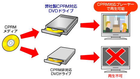 CPRM対応のDVDプレーヤー（再生専用） RCA/HDMI/USB接続対応
