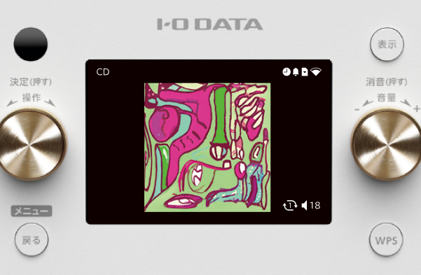 CD-P1シリーズ本体の液晶と操作ボタン