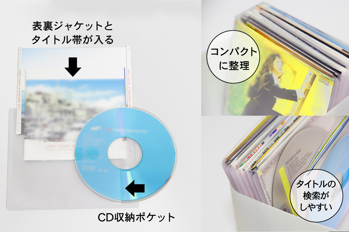 ジャケットも一緒に収納できるCDケース