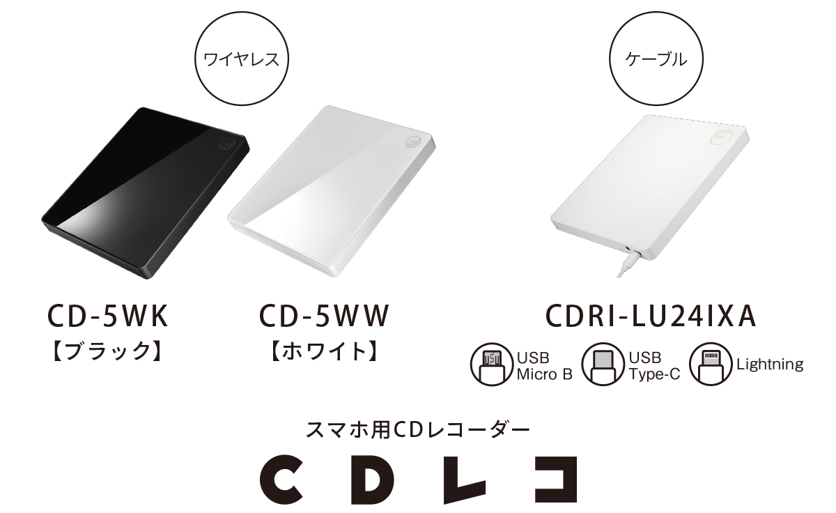 スマホ用CDレコーダー「CDレコ」