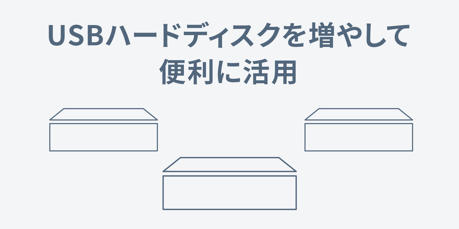 USB外付けハードディスクを増やして便利に活用