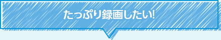 たっぷり録画したい!