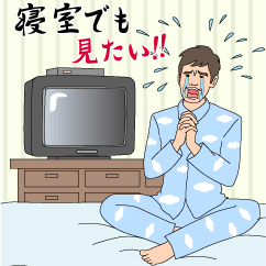 寝室でもテレビを見たい！