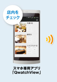 店内をチェック！スマホ専用アプリ「QwatchView」