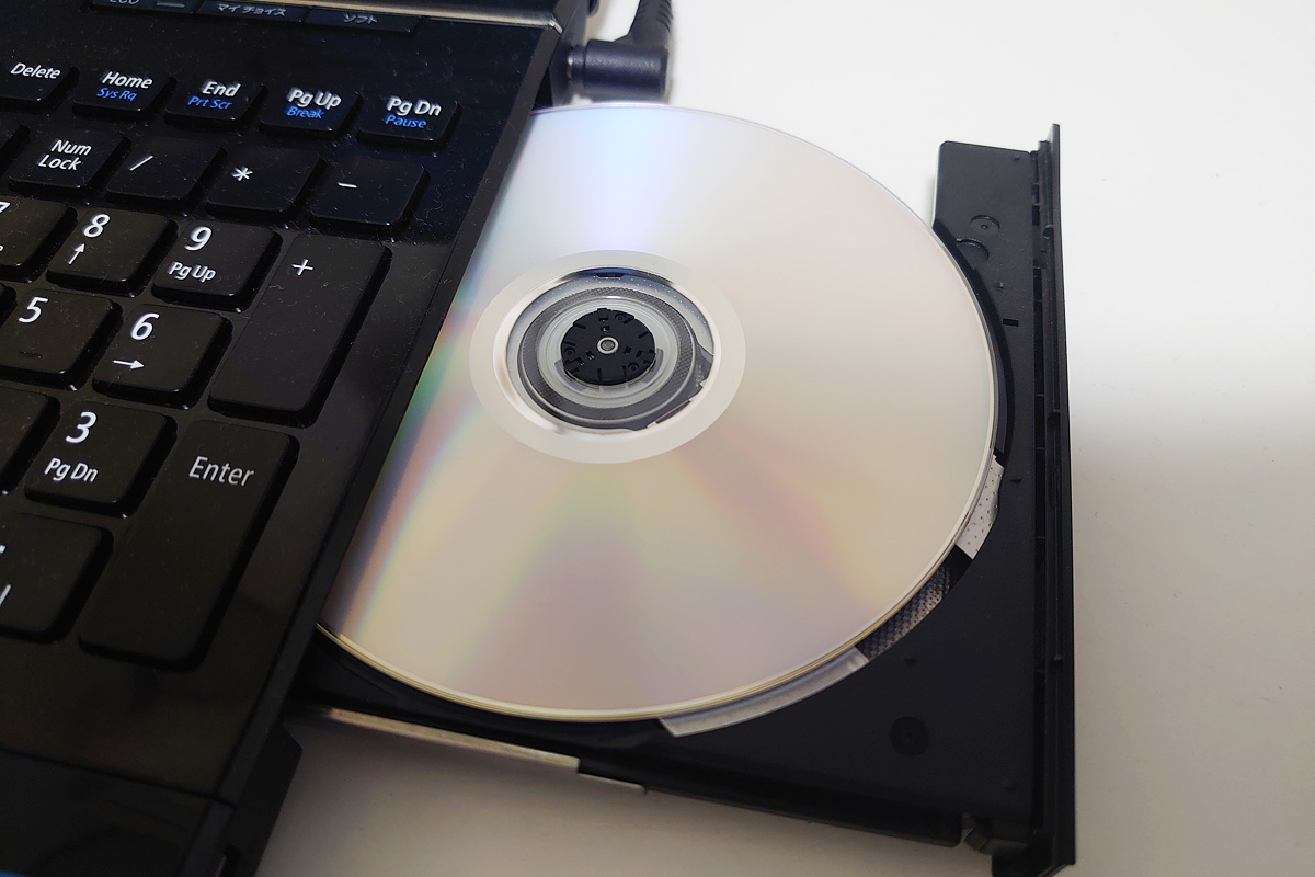 DVDメディアで修復ディスクを作成