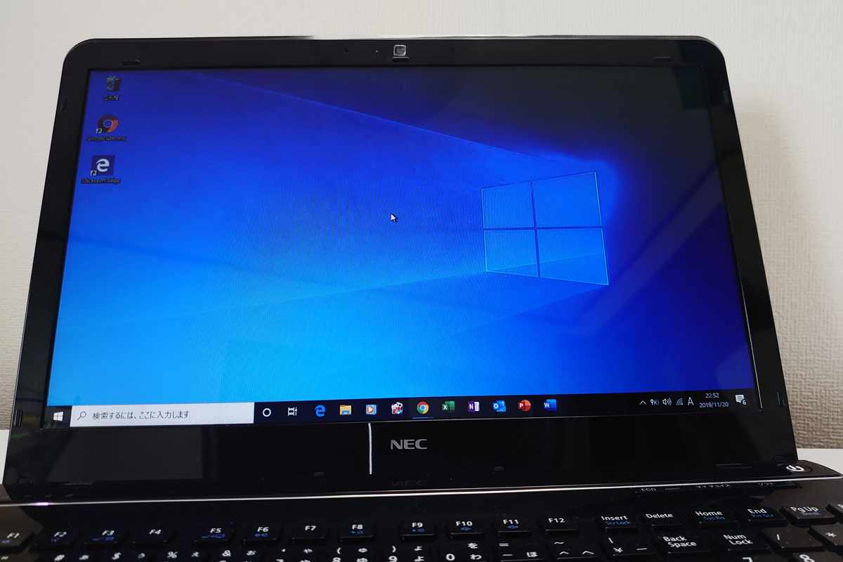 Windows 10へアップグレードされたノートPC