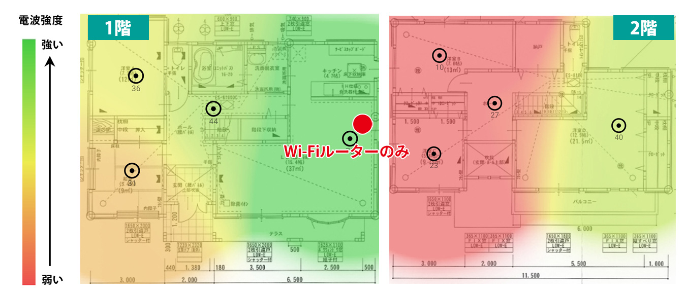 ヒートマップ Wi-Fiルーターのみ