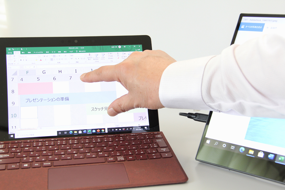 Surface Goをタッチ操作（拡大後）