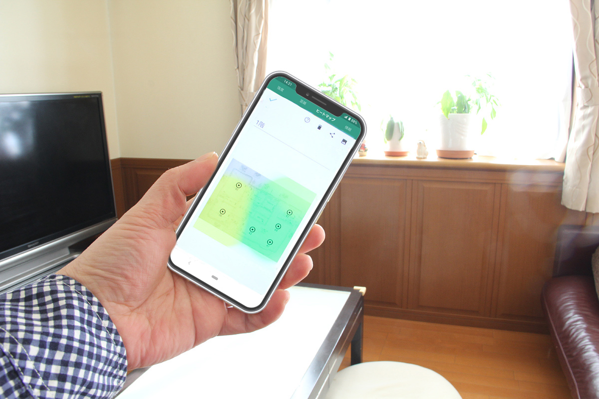 アプリ「Wi-Fiミレル」を使ったヒートマップ測定