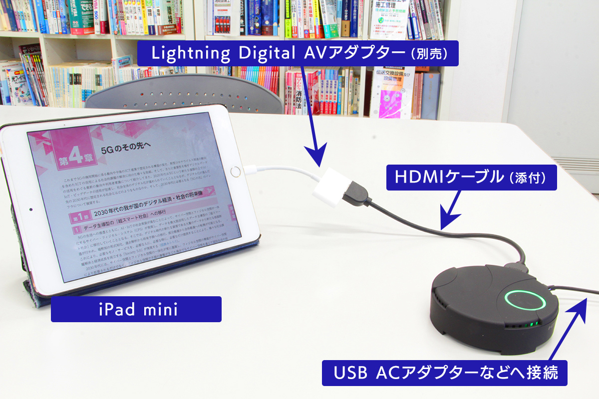 iPad miniを子機と接続