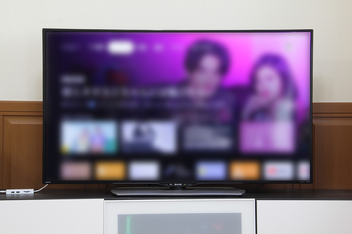 「Chromecast with Google TV」を起動したホーム画面