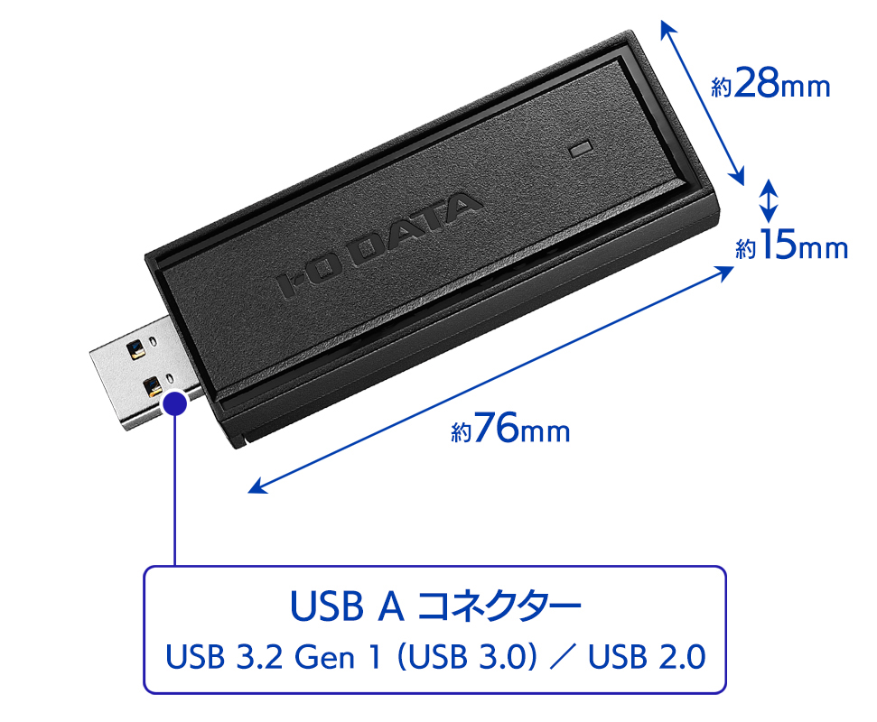 「WN-DAX1200U」のサイズ